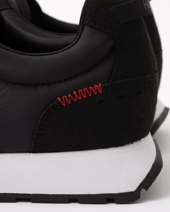 Icelin Runn Icelin Runn Retro-Inspired Trainers with Faux Suede Trainers in Black - Image 2
