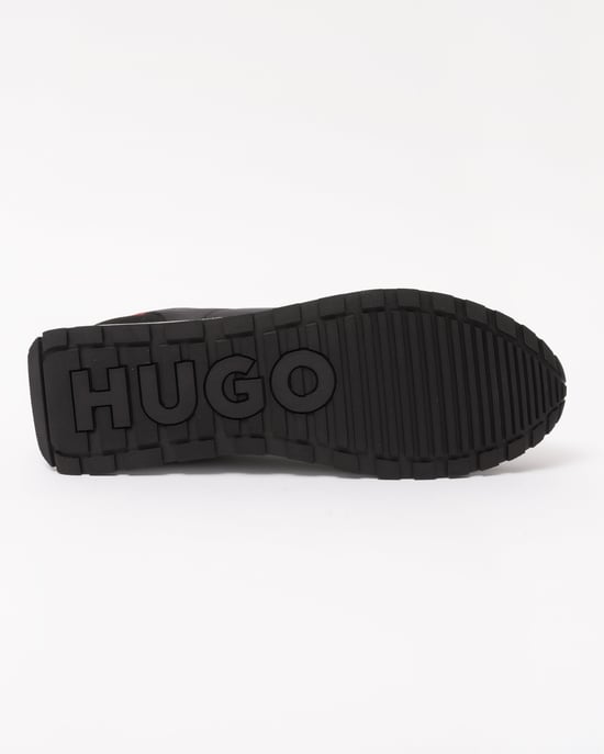 Icelin Runn Icelin Runn Retro-Inspired Trainers with Faux Suede Trainers in Black - Image 5