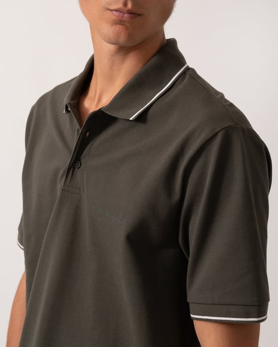 Regular Fit Polo Shirt in Dark Green - Image 3