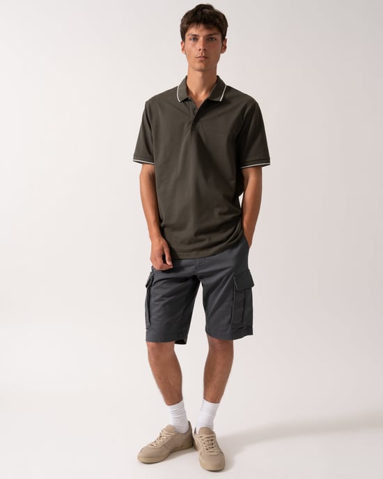 Regular Fit Polo Shirt in Dark Green - Image 4
