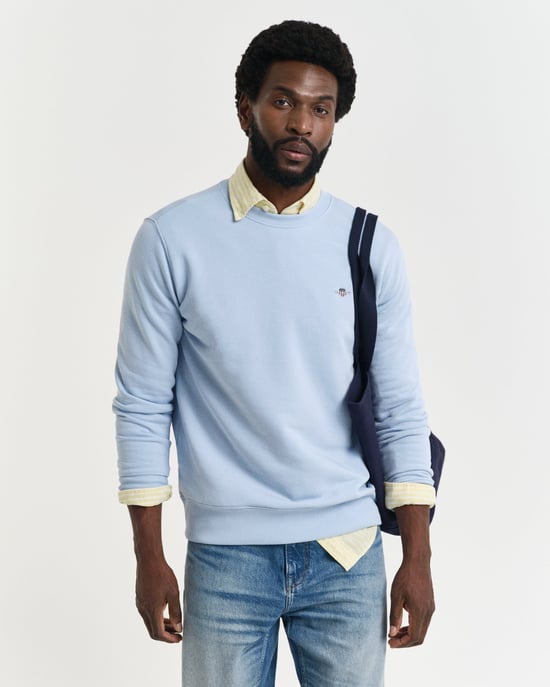 Crew Neck Sweatshirt in Light Blue - Image 1