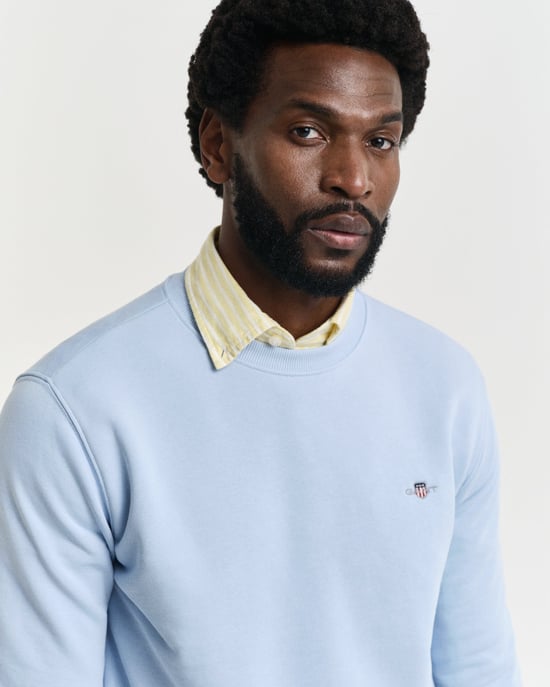 Crew Neck Sweatshirt in Light Blue - Image 3