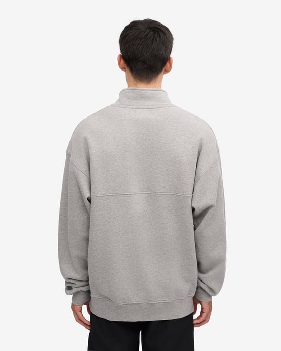 Quarter Zip Sweatshirt in Light Grey - Image 3
