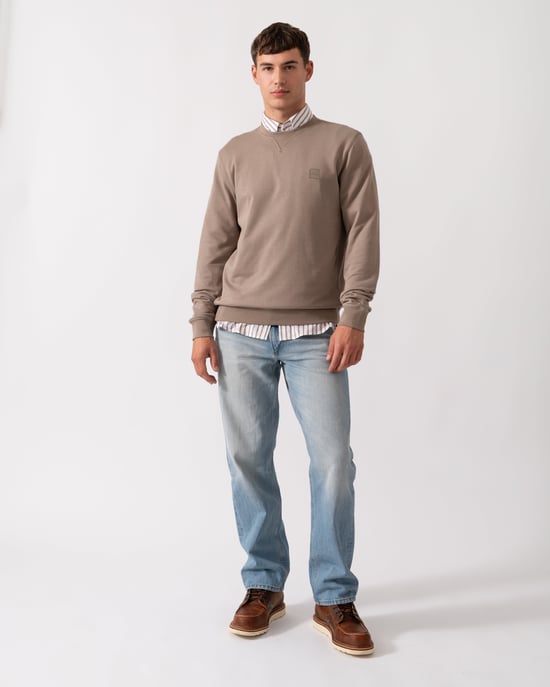 Westart Crew Neck Sweatshirt in Sage Green - Image 3