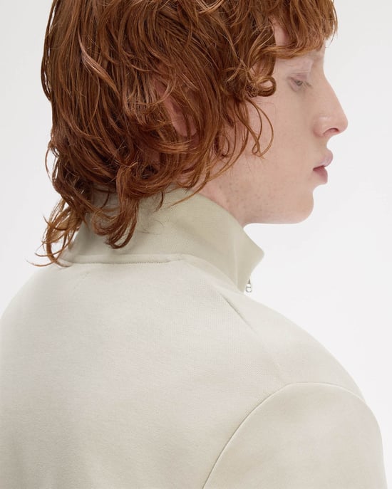 Half Zip Sweatshirt in Nude - Image 5