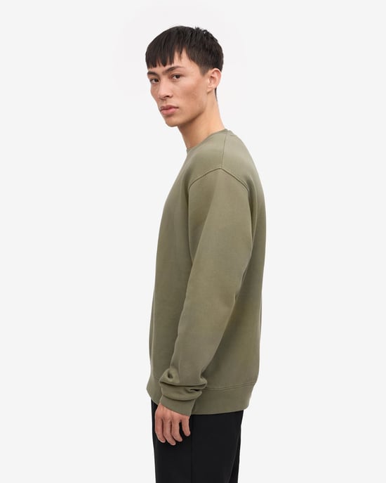 Crew Neck Sweatshirt in Dark Green - Image 2