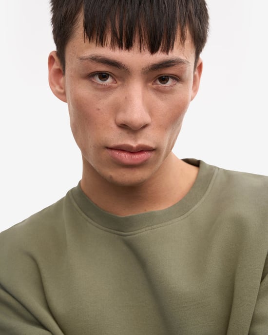 Crew Neck Sweatshirt in Dark Green - Image 4