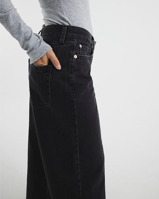 River Island Womens Straight Jeans Petite Black Relaxed - Image 3