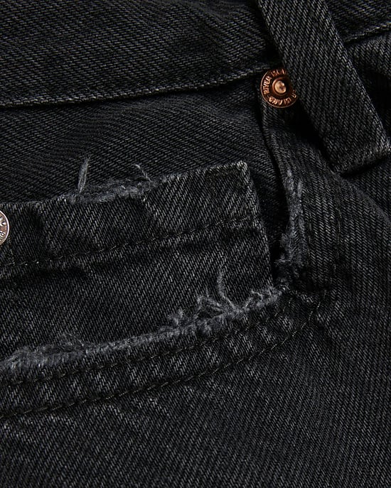 River Island Womens Straight Jeans Petite Black Relaxed - Image 4