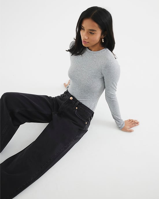 River Island Womens Straight Jeans Petite Black Relaxed - Image 5