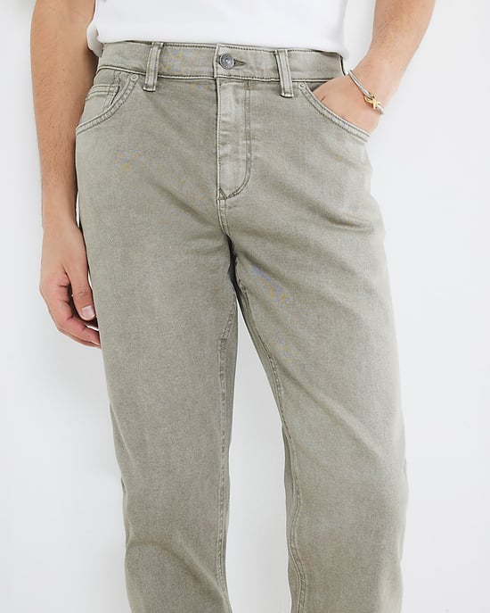 River Island Mens Slim Fit Jeans Green - Image 2