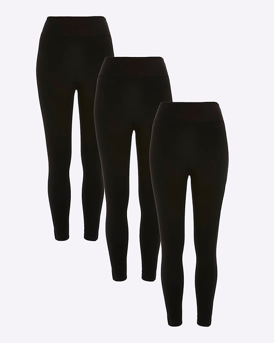 River Island Womens Leggings 3 Pack Black High Waisted - Image 1