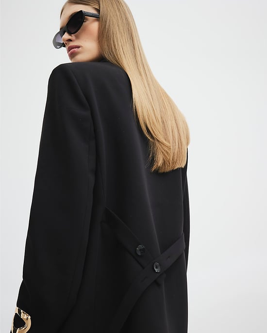River Island Womens Blazer Black Oversized - Image 3