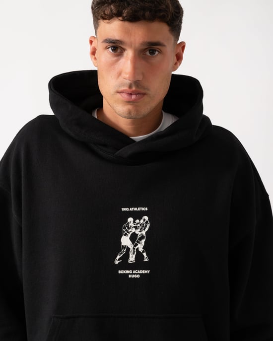 Duwrestie Pullover Hoodie in Black - Image 4