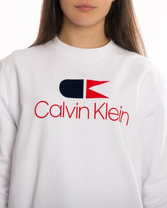 Long Sleeve Sweatshirt in White - Image 3