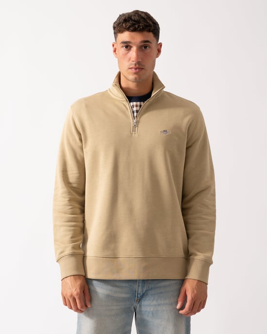 Regular Fit Sweatshirt in Tan - Image 4