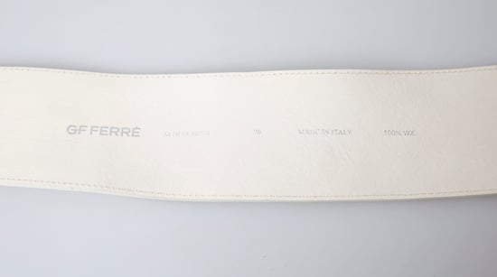 GF Ferre Off White Gewaxte Katoenen Brede Mode Tailleband Tailleband - Image 3