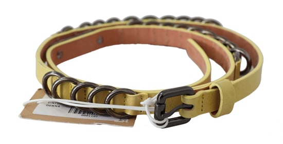 John Galliano Gele Leren Luxe Slim Gesp Chic Riem - Image 1