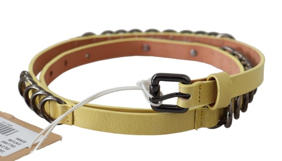John Galliano Gele Leren Luxe Slim Gesp Chic Riem - Image 2