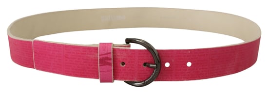 John Galliano Roze Leren Letterlogo Ronde Gesp Tailleband - Image 3