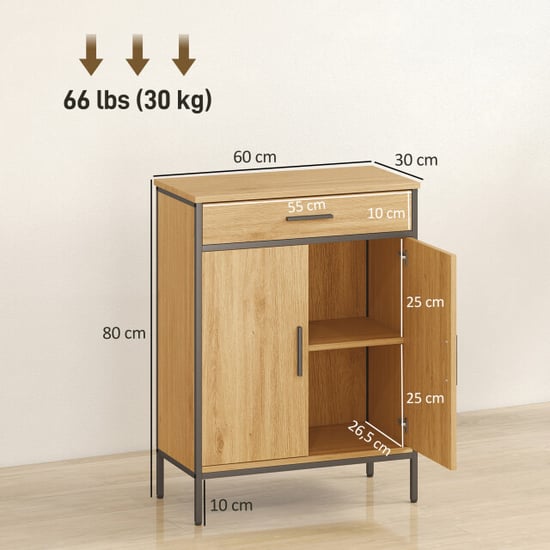 4goodz Badkamerkast 2 deuren en lade 60x30x80cm - - Image 4