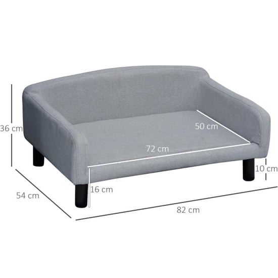4goodz Katten- en hondenbank met houten poten 82x54x36 cm - - Image 4