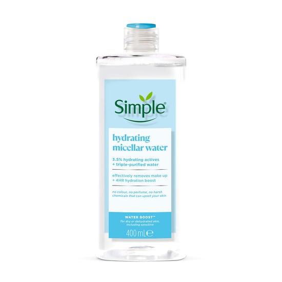 Simple 2x 400ml Water Boost Micellar Cleansing Water For Dehydrated Dry Skin - Image 4