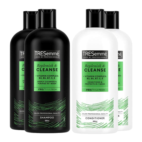 Tresemme 2x Shampoo & 2x Conditioner Bundle 680ml Each - Replenish & Cleanse - Image 4