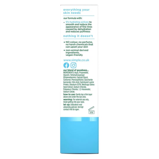 Simple Hydrate+ Eye Gel Soothing Cooling Gel for Tired Eyes Care 25ml, 3 Pack - Image 4