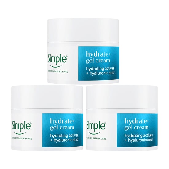 Simple Hydrate+ Gel Cream Refreshing Daily Face Moisturiser 50ml, 3 Pack - Image 1