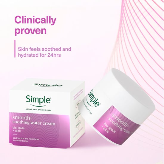 Simple Smooth+ Soothing Water Cream Face Moisturiser Hydrating Care 50ml,3Pk - Image 4