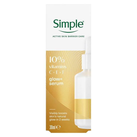 Simple Glow+ Serum 10% Vitamins C+E+F Booster Brightening Skin Care, 30ml - Image 1