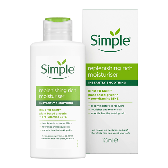 Simple 3x Kind to Skin 12H Moisturisation Replenishing Rich Moisturiser,125ml - Image 2