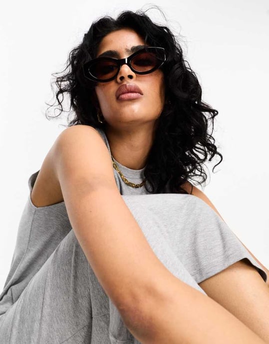 ASOS DESIGN – Ärmlös maxiklänning i gråmelerad färg - Image 4