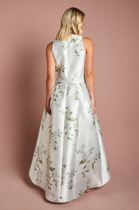 Teen Coast Printed Twill Waterfall Bridesmaid Dress - Image 3