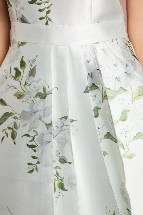 Teen Coast Printed Twill Waterfall Bridesmaid Dress - Image 5