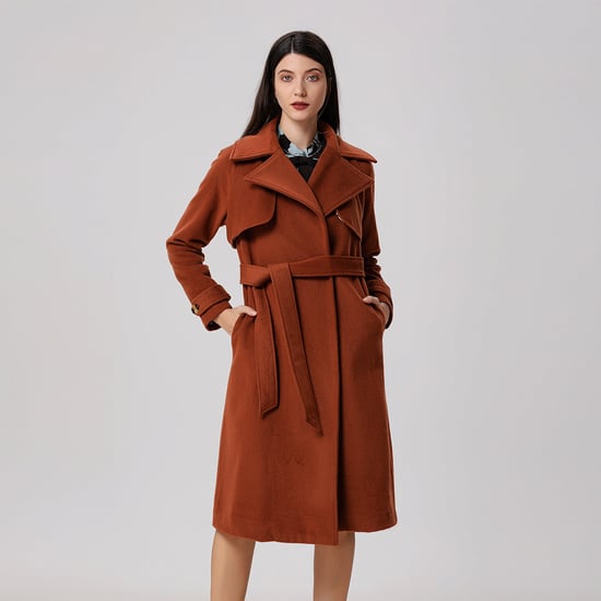 Shoulder flaps woolen coat - Image 1