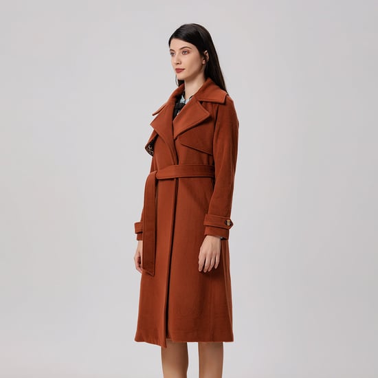 Shoulder flaps woolen coat - Image 4