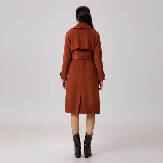 Shoulder flaps woolen coat - Image 6