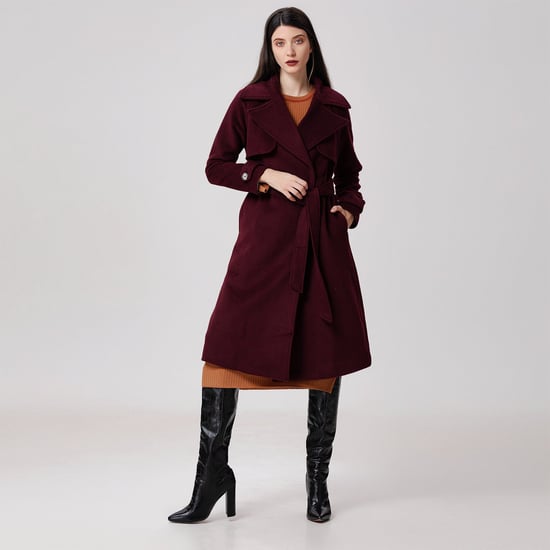 Shoulder flaps woolen coat - Image 1