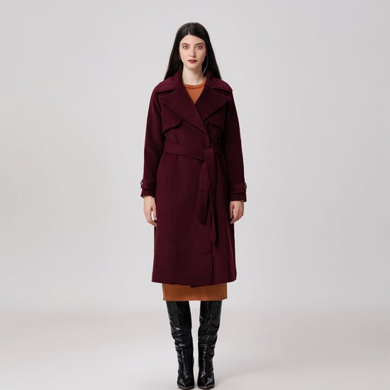 Shoulder flaps woolen coat - Image 2
