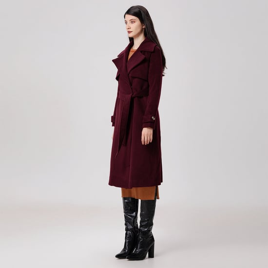 Shoulder flaps woolen coat - Image 3