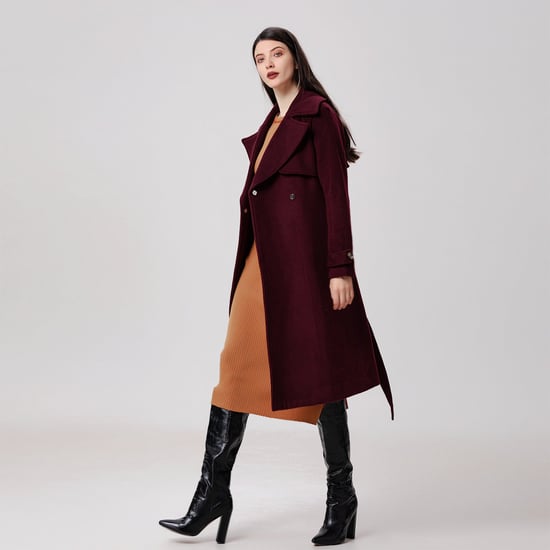 Shoulder flaps woolen coat - Image 4