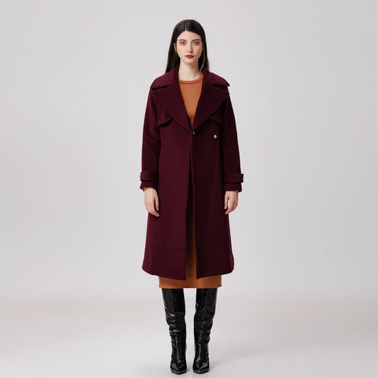 Shoulder flaps woolen coat - Image 5