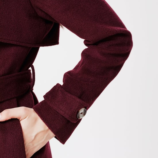 Shoulder flaps woolen coat - Image 6