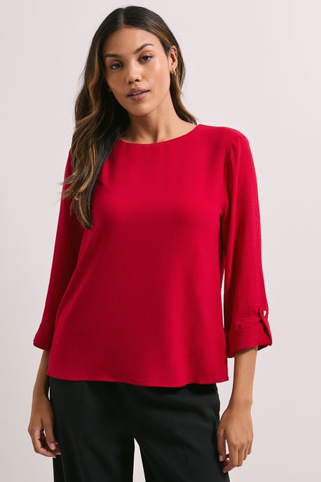 3/4 Roll Sleeve Blouse - Image 1
