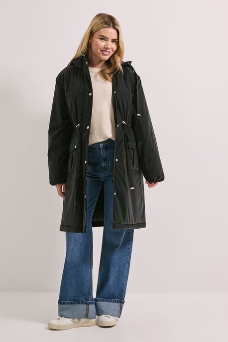 Barrel Sleeve Parka Coat - Image 2