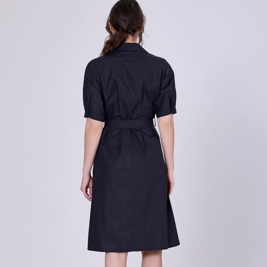 Katoenen shirtjurk met gezwollen mouwen - Image 4