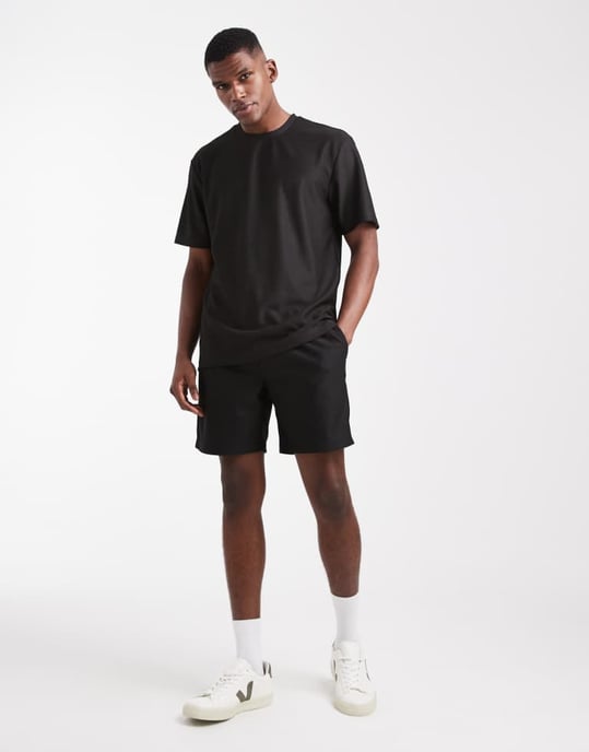 ONLY & SONS – Svart, oversized t-shirt med plissering, del av set - Image 2