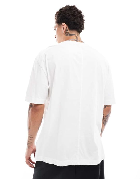 Calvin Klein Jeans – Vit t-shirt med monologotyp i arkivstil - Image 3